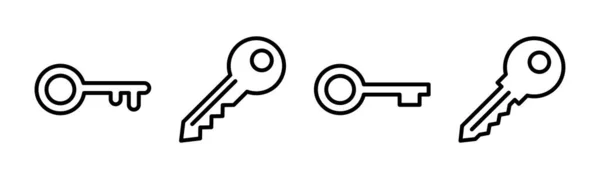 Ikon Vektor Illusztráció Kulcsjel Szimbólum — Stock Vector