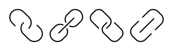 Vektorová Ilustrace Ikon Propojení Znak Symbol Řetězce Hypertextových Odkazů — Stockový vektor