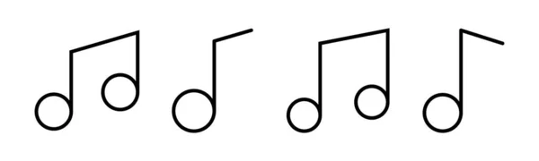 Illustration Vectorielle Icône Musicale Note Signe Symbole Musical — Image vectorielle
