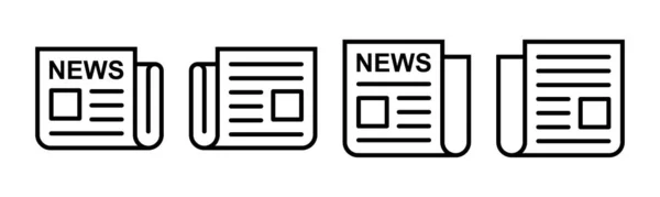 报纸图标矢量插图 报纸符号和符号 — 图库矢量图片