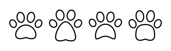 Illustration Vectorielle Icône Patte Signe Symbole Impression Patte Patte Chien — Image vectorielle