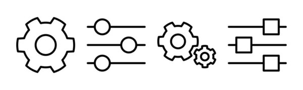Ustawienie Ilustracji Wektora Ikony Znak Ustawień Trybu Symbol Znak Narzędzi — Wektor stockowy