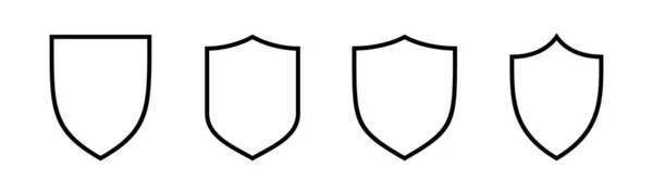 Ilustração Vetor Ícone Escudo Ícone Proteção Signo Símbolo Segurança —  Vetores de Stock