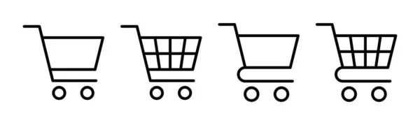 Vektor Illustration Für Shopping Symbole Warenkorbschild Und Symbol Trolley Symbol — Stockvektor