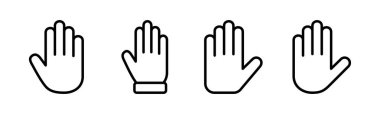 El ikonu vektör illüstrasyonu. El işareti ve sembol. el hareketi