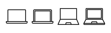 Laptop ikon vektör illüstrasyonu. bilgisayar işareti ve sembol