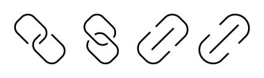 Bağlantı simgesi vektör illüstrasyonu. Hiper bağlantı zinciri işareti ve sembolü