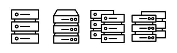 Illustrazione Vettoriale Dell Icona Del Database Segno Simbolo Del Database — Vettoriale Stock