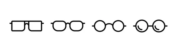 Brille Icon Vektor Illustration Zeichen Und Symbol Der Brille — Stockvektor