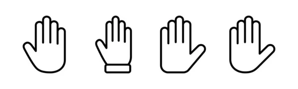 Kézi Ikon Vektor Illusztráció Kézjel Szimbólum Kézmozdulat — Stock Vector