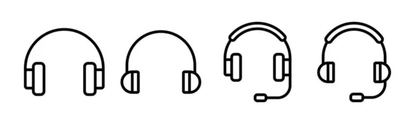 Illustration Des Kopfhörer Icon Vektors Kopfhörer Zeichen Und Symbol — Stockvektor