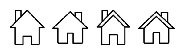 家庭图标矢量说明 房屋标志和标志 — 图库矢量图片
