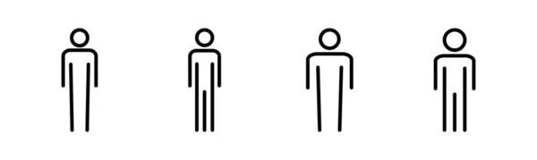 Illustrazione Vettoriale Icona Uomo Segno Simbolo Maschile Simbolo Umano — Vettoriale Stock