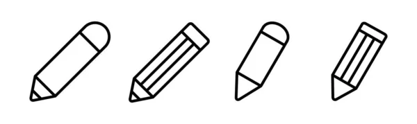 Векторная Иллюстрация Значка Карандаша Знак Ручки Символ Редактировать Вектор Иконок — стоковый вектор