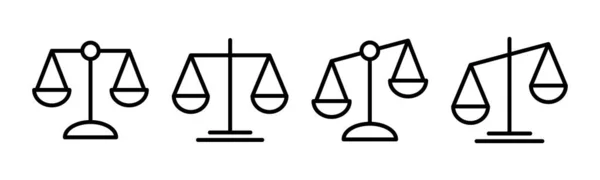 Mérleg Ikon Vektor Illusztráció Jogléptékű Ikon Igazságügyi Jel Szimbólum — Stock Vector