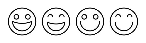 笑顔のアイコンベクトルイラスト 笑顔の感情アイコン フィードバックのサインと記号 — ストックベクタ