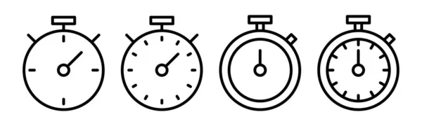 Stopwatch Icono Ilustración Vectorial Signo Temporizador Símbolo Icono Cuenta Atrás — Vector de stock