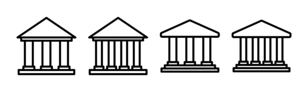 Εικόνα Διανύσματος Εικονιδίου Τράπεζας Τραπεζικό Σήμα Και Σύμβολο Μουσείο Πανεπιστήμιο — Διανυσματικό Αρχείο