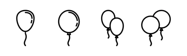Ballon Pictogram Vector Illustratie Partij Ballon Teken Symbool — Stockvector