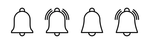 Bell Icon Vektor Illustration Benachrichtigungsschild Und Symbol Für Die Gestaltung — Stockvektor