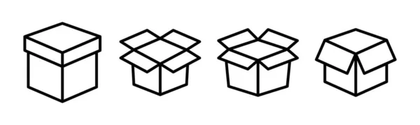 Ruta Ikon Vektor Illustration Box Tecken Och Symbol Paket Förpackning — Stock vektor