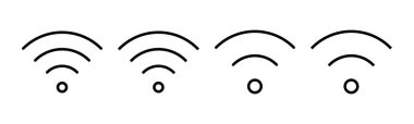 Wifi simgesi vektör illüstrasyonu. İşaret işareti ve sembol. Kablosuz simge