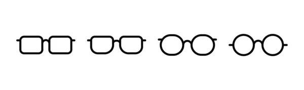 Brille Icon Vektor Illustration Zeichen Und Symbol Der Brille — Stockvektor