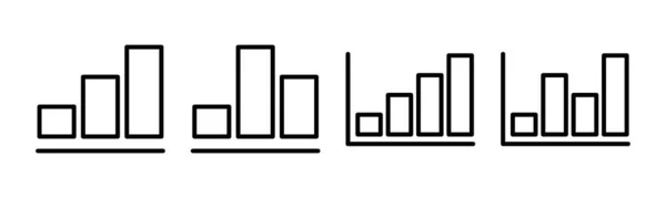 Graphique Croissant Illustration Vectorielle Iconique Signe Symbole Graphique Icône Diagramme — Image vectorielle