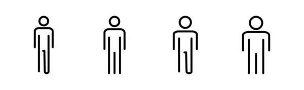 男のアイコンベクトルイラスト 男性のサインとシンボル 人間のシンボル — ストックベクタ