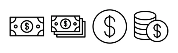 Icono Dinero Ilustración Vectorial Signo Dinero Símbolo — Vector de stock