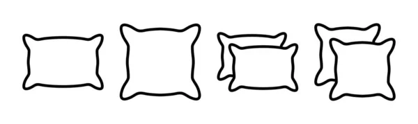 Illustration Vectorielle Icône Oreiller Oreiller Signe Symbole Oreiller Moelleux Confortable — Image vectorielle