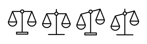 スケールアイコンベクトルイラスト 法規模のアイコン 正義のサインとシンボル — ストックベクタ