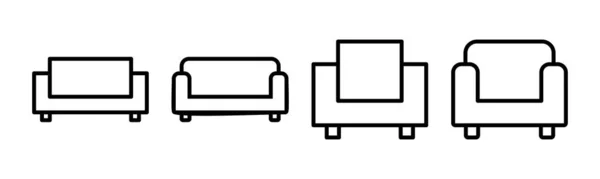 Приклад Вектора Софи Знак Символ Канапи Мебльова Ікона — стоковий вектор