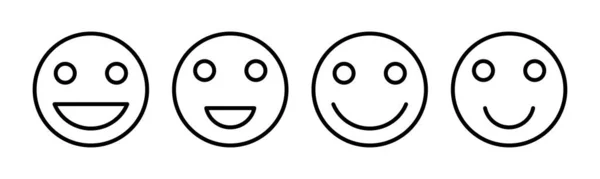 Gülümse Ikon Vektör Illüstrasyonu Gülümseme Simgesi Geribildirim Işareti Sembol — Stok Vektör