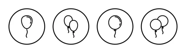 Ícone Balão Conjunto Ilustração Signo Símbolo Balão Partido — Vetor de Stock