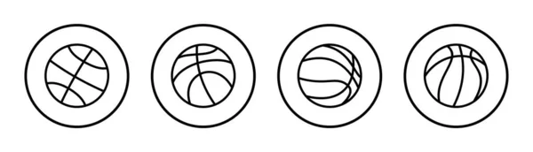 Basketbol Ikonu Çizimi Basketbol Tabelası Sembol — Stok Vektör