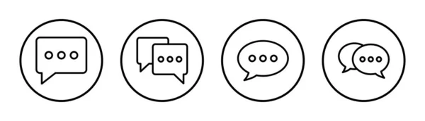 Icono Chat Conjunto Ilustración Signo Símbolo Burbuja Del Habla Icono — Vector de stock