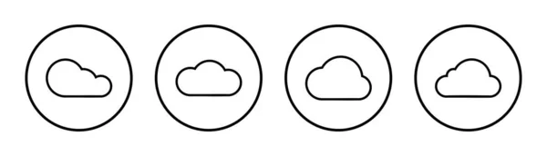 Wolkensymbole Setzen Illustration Wolkenzeichen Und Symbol — Stockvektor
