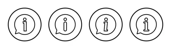 Icono Signo Información Conjunto Ilustración Sobre Nosotros Signo Símbolo Signo — Vector de stock