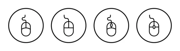 Musen Ikon Som Illustration Klicka Tecken Och Symbol Pekaren Ikonen — Stock vektor