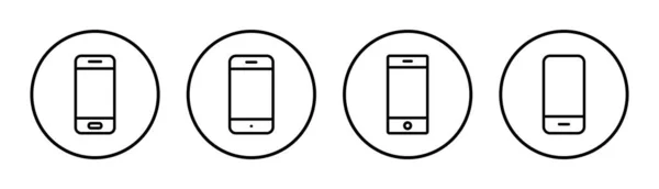 Ілюстрація Набору Значків Телефону Виклик Знака Символу Символ Телефону — стоковий вектор
