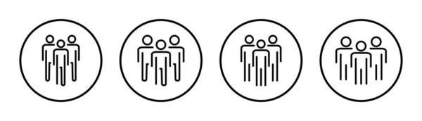 Ludzie Ikona Zestaw Ilustracji Podpis Symbol Osoby Wektor Ikony Użytkownika — Wektor stockowy