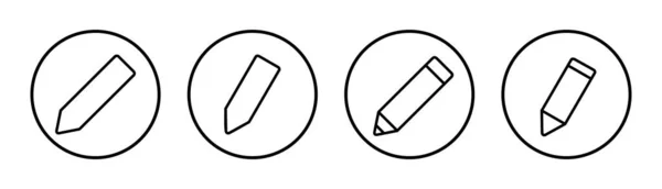 Ілюстрація Набору Піктограм Олівця Знак Ручки Символ Вектор Піктограми Редагування — стоковий вектор