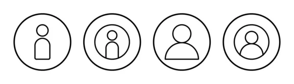 Icono Usuario Conjunto Ilustración Signo Símbolo Persona Icono Personas — Vector de stock