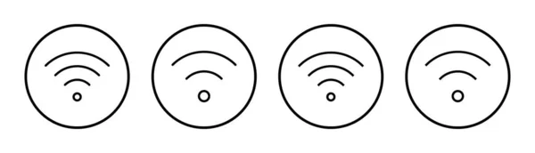 Icono Wifi Conjunto Ilustración Señal Símbolo Icono Inalámbrico — Archivo Imágenes Vectoriales