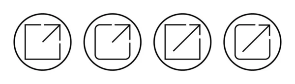 Extern Länk Ikon Set Illustration Länk Tecken Och Symbol Hyperlänksymbol — Stock vektor