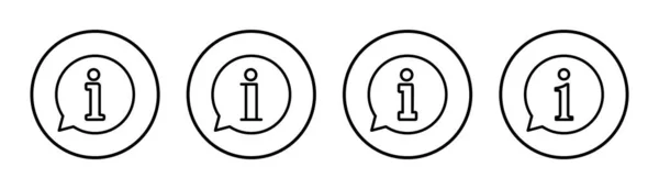 Icône Signe Information Ensemble Illustration Propos Nous Signe Symbole Icône — Image vectorielle