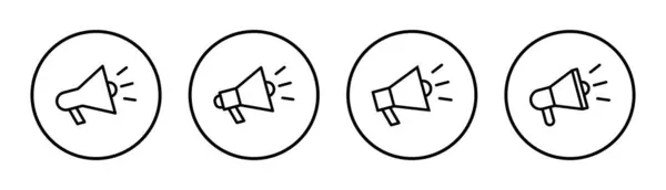 Icono Megáfono Conjunto Ilustración Signo Símbolo Del Altavoz — Archivo Imágenes Vectoriales