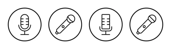 Векторна Ілюстрація Піктограми Мікрофона Знак Символ Караоке — стоковий вектор