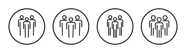 Ludzie Ikona Zestaw Ilustracji Podpis Symbol Osoby Wektor Ikony Użytkownika — Wektor stockowy